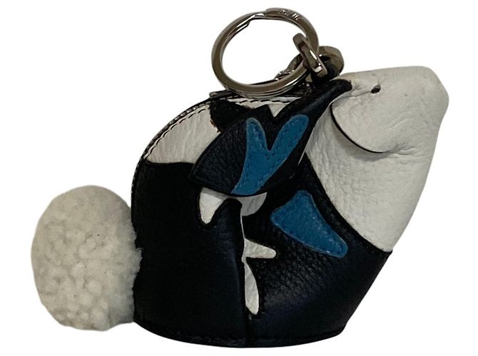 Loewe Leder-Hase Charm Münzbeutel Schwarz Weiß - Ansicht 3