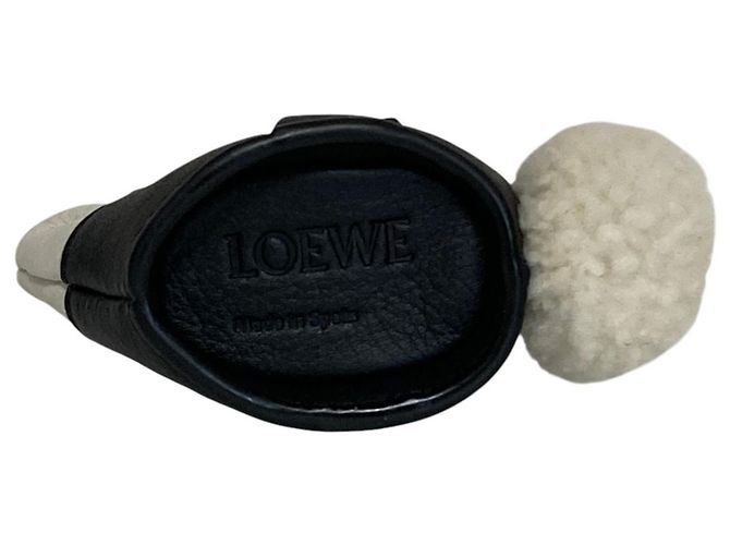 Loewe Leder-Hase Charm Münzbeutel Schwarz Weiß - Ansicht 5