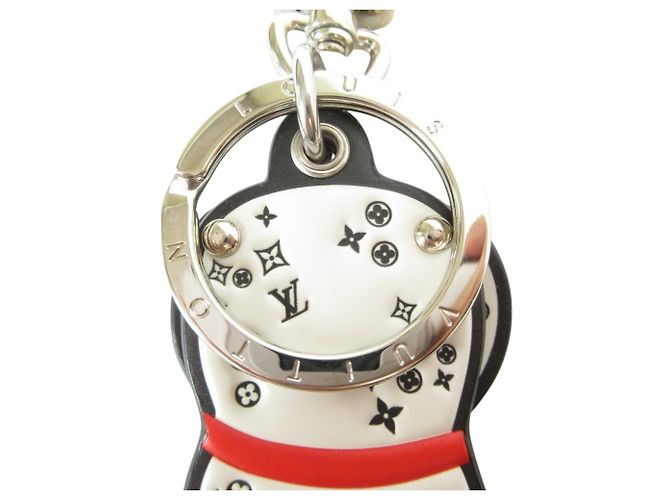 Louis Vuitton Portefeuille LV Dalmatian Keyring Bianco - vista 3