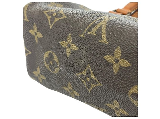 Louis Vuitton Vintage Monogram Mini Speedy Shoulder Pouch Marron - vue 16