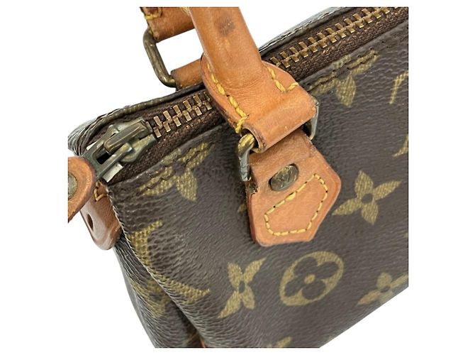 Louis Vuitton Vintage Monogram Mini Speedy Shoulder Pouch Marron - vue 18