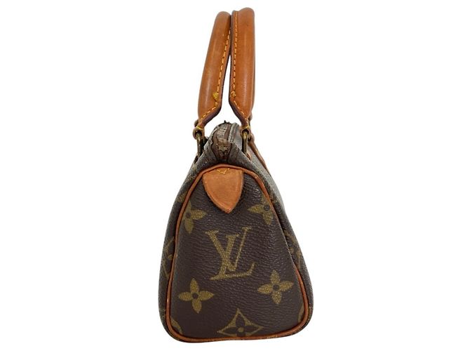 Louis Vuitton Vintage Monogram Mini Speedy Shoulder Pouch Marron - vue 2