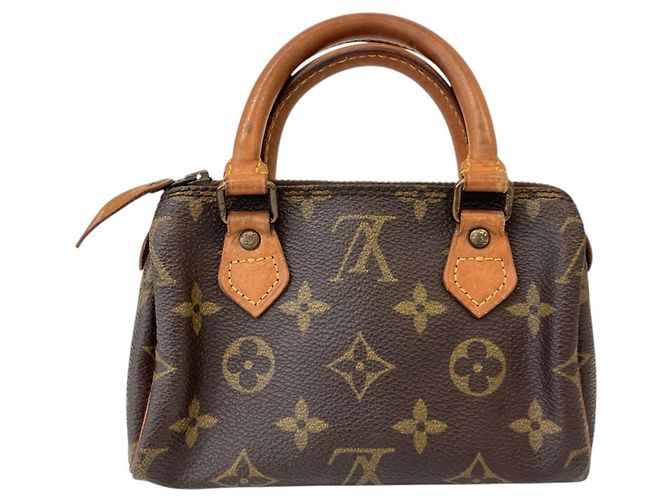 Louis Vuitton Vintage Monogram Mini Speedy Shoulder Pouch Marron - vue 3