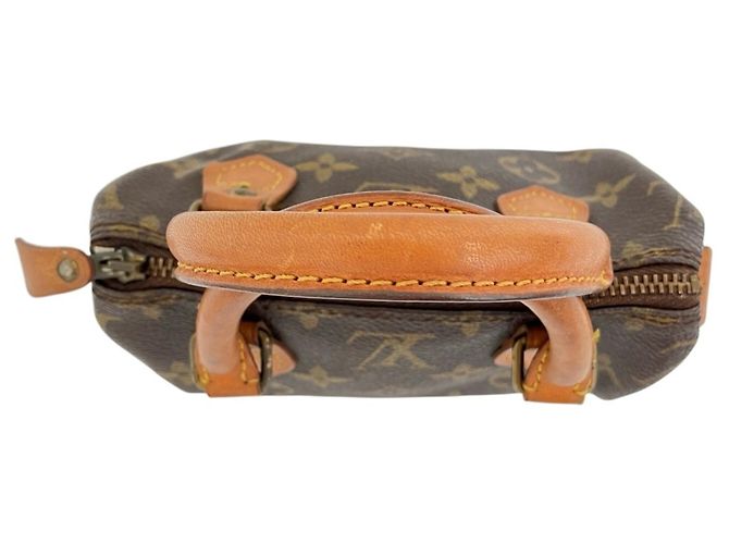 Louis Vuitton Vintage Monogram Mini Speedy Shoulder Pouch Marron - vue 4