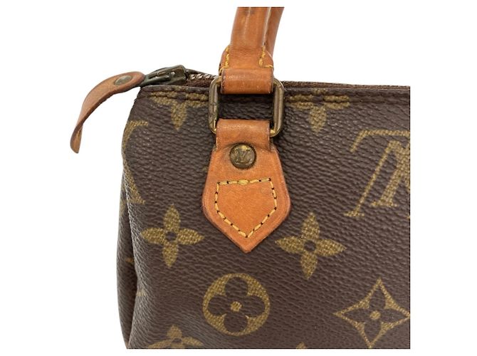 Louis Vuitton Vintage Monogram Mini Speedy Shoulder Pouch Marron - vue 6