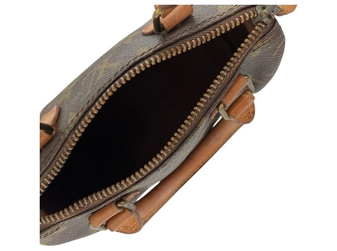 Louis Vuitton Vintage Monogram Mini Speedy Shoulder Pouch Marron - vue 7