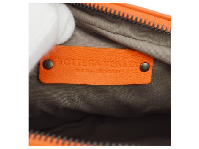 Bottega Veneta Zip Intrecciato Nappa Small Orange - vue 5