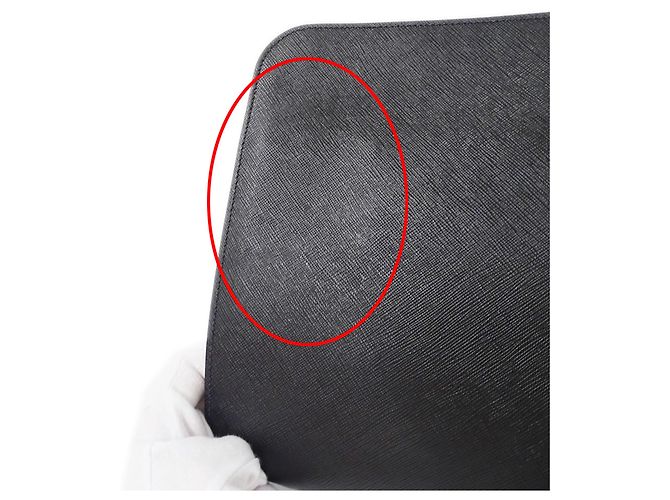 Bolso de mano Prada Saffiano Triangle Negro - vista 10