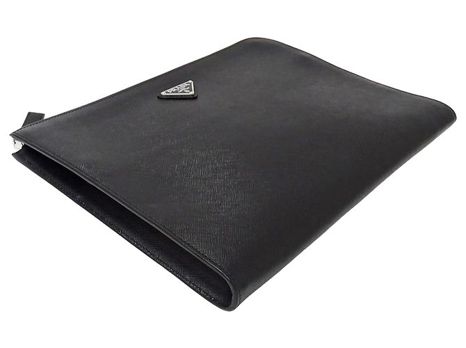 Bolso de mano Prada Saffiano Triangle Negro - vista 3
