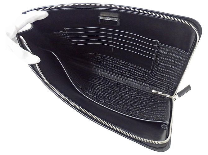 Bolso de mano Prada Saffiano Triangle Negro - vista 4