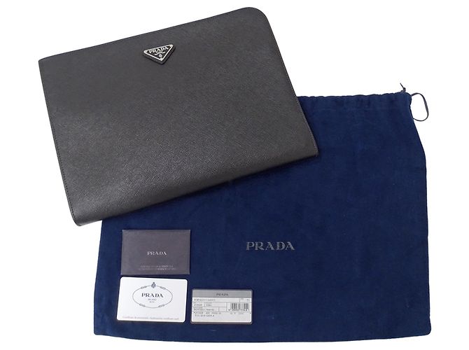Bolso de mano Prada Saffiano Triangle Negro - vista 6