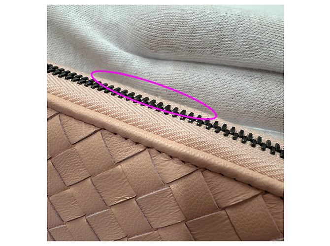 Cartera larga de piel rosa Bottega Veneta - vista 16