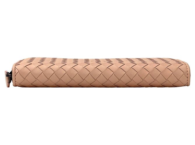 Cartera larga de piel rosa Bottega Veneta - vista 3