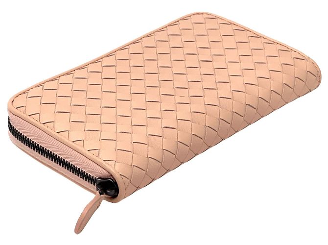 Cartera larga de piel rosa Bottega Veneta - vista 4