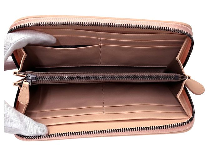 Cartera larga de piel rosa Bottega Veneta - vista 5