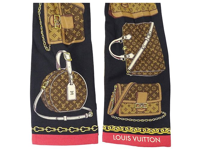 Louis Vuitton Seidentuch Braun Schwarz - Ansicht 4