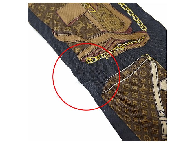 Louis Vuitton Seidentuch Braun Schwarz - Ansicht 7