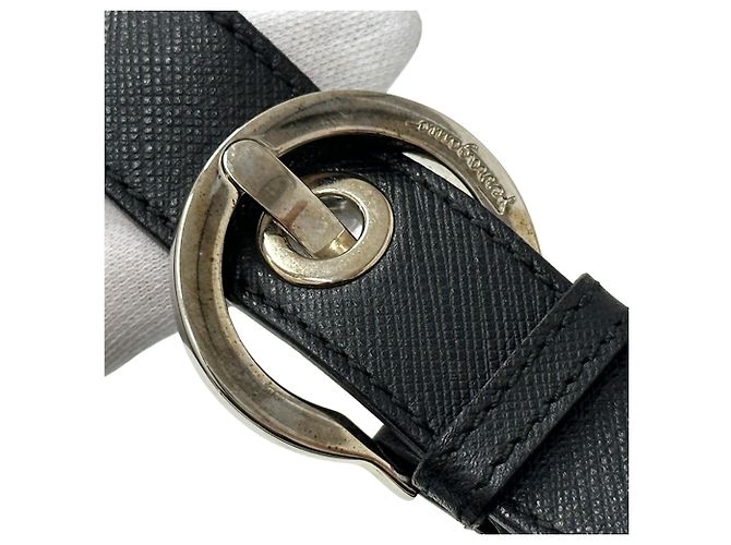 Gancini Borsa a tracolla in pelle nera Salvatore Ferragamo Nero - vista 13