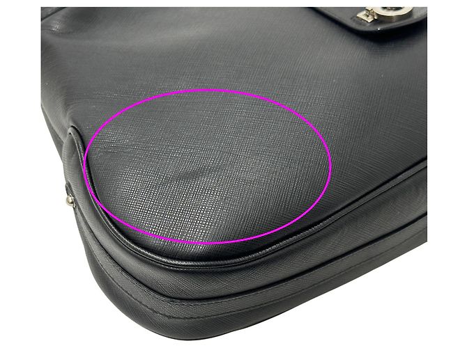 Gancini Borsa a tracolla in pelle nera Salvatore Ferragamo Nero - vista 7
