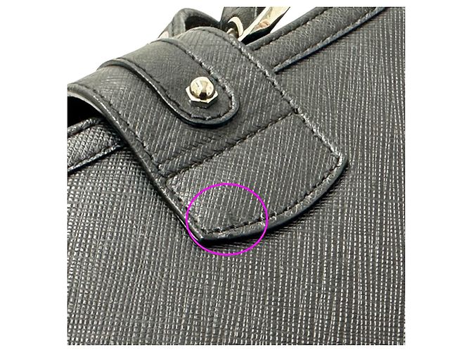 Gancini Borsa a tracolla in pelle nera Salvatore Ferragamo Nero - vista 9