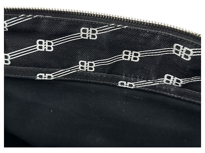 Everyday Balenciaga Monogram Canvas Tote Bag Schwarz - Ansicht 13