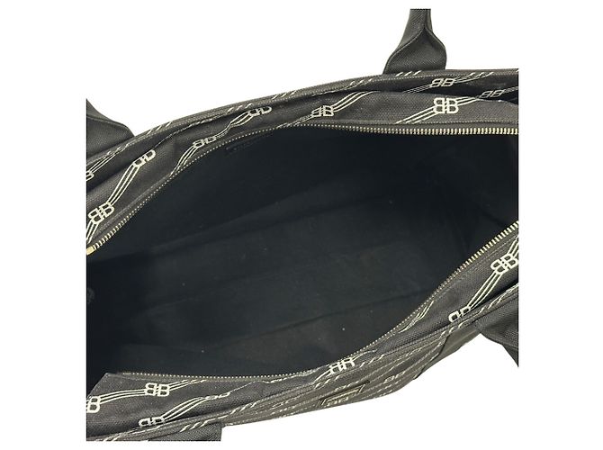 Everyday Balenciaga Monogram Canvas Tote Bag Schwarz - Ansicht 5