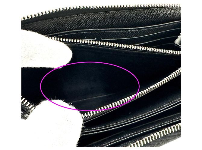 Cartera larga Louis Vuitton de piel Epi en Noir Negro - vista 7