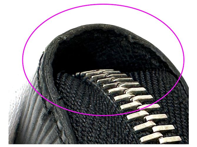 Cartera larga Louis Vuitton de piel Epi en Noir Negro - vista 8