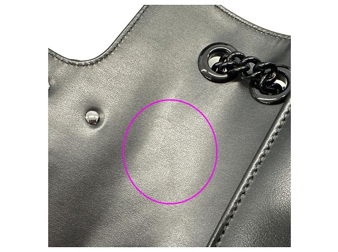 Borsa a tracolla Gucci GG Marmont in pelle nera Nero - vista 10