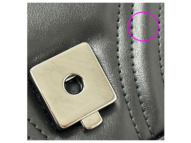 Borsa a tracolla Gucci GG Marmont in pelle nera Nero - vista 12
