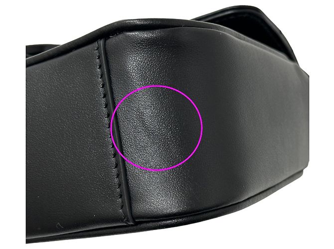 Borsa a tracolla Gucci GG Marmont in pelle nera Nero - vista 9