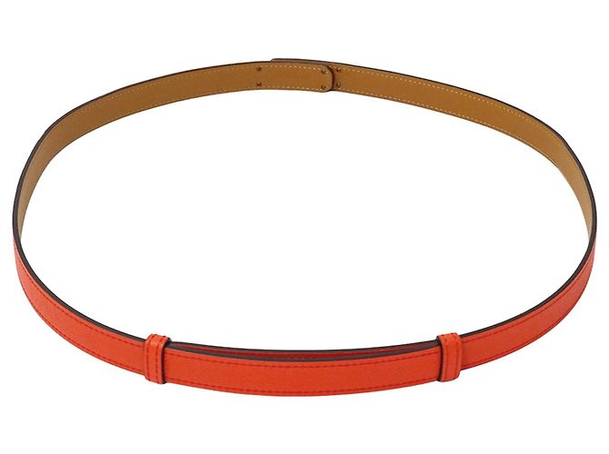 Hermès Cinto Hermes Kelly em couro Epsom para mulher, Orange Laranja - vista 3
