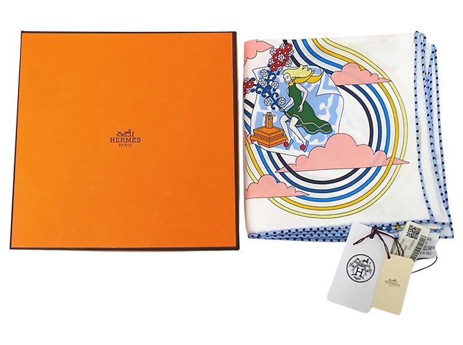 Silk In Hermès Carré 70 Seidentuch Weiß - Ansicht 5