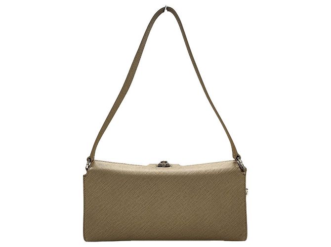 Gancini Borsa a tracolla in pelle beige Salvatore Ferragamo - vista 2