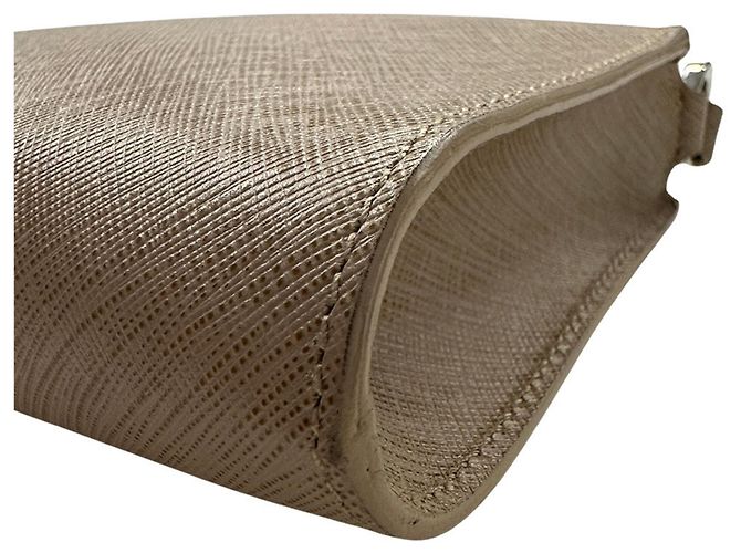 Gancini Borsa a tracolla in pelle beige Salvatore Ferragamo - vista 5