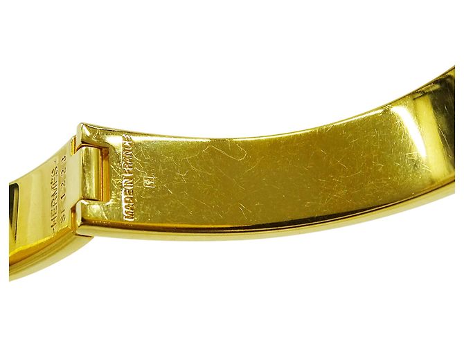 Hermès Bracciale con charm Hermes Gold and White Bianco D'oro - vista 12