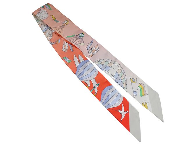 Hermès Hermes Twilly Schal - Les Folies du Ciel Mehrfarben - Ansicht 2