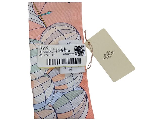 Hermès Hermes Twilly Schal - Les Folies du Ciel Mehrfarben - Ansicht 4