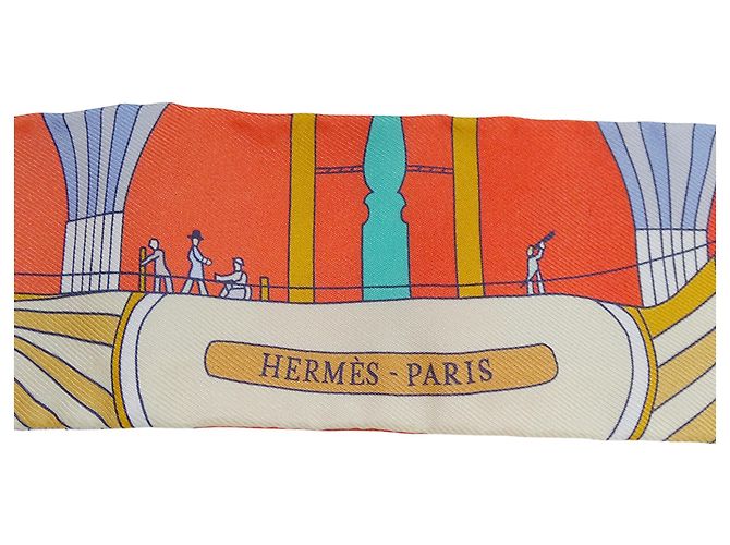 Hermès Hermes Twilly Schal - Les Folies du Ciel Mehrfarben - Ansicht 7
