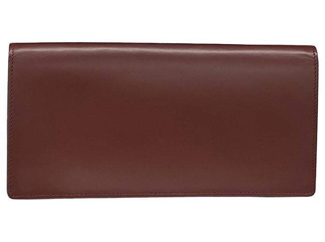 Cartier Langer Geldbeutel aus Bordeaux-Leder - Ansicht 2