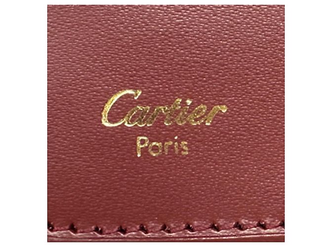 Cartier Langer Geldbeutel aus Bordeaux-Leder - Ansicht 6