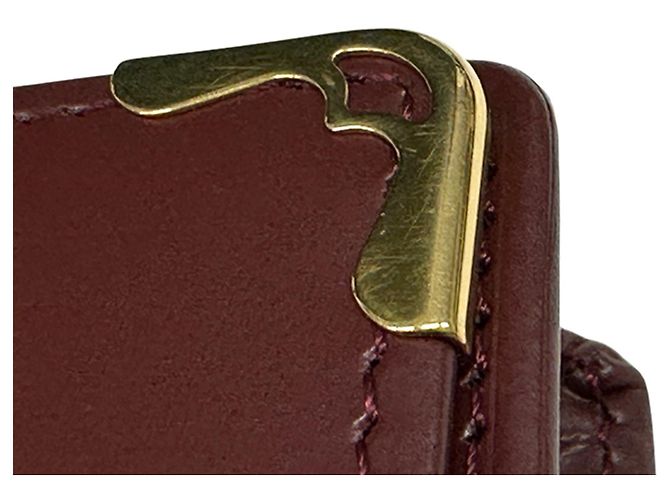 Cartier Langer Geldbeutel aus Bordeaux-Leder - Ansicht 9