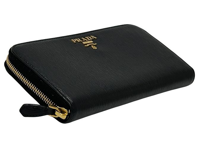 Cartera larga Prada de piel negra Negro - vista 3