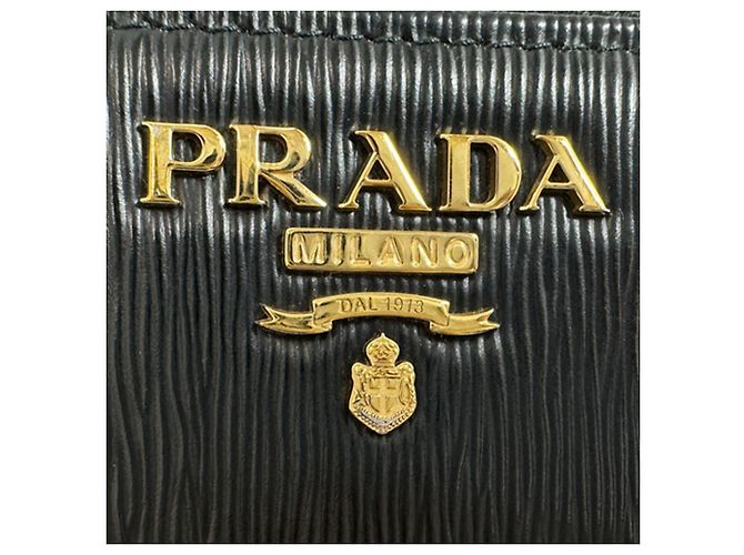 Cartera larga Prada de piel negra Negro - vista 6