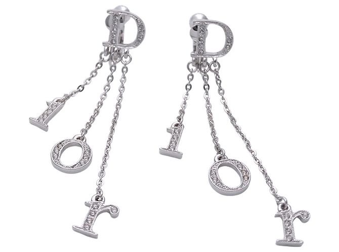Pendientes de clip Christian Dior Plata - vista 3
