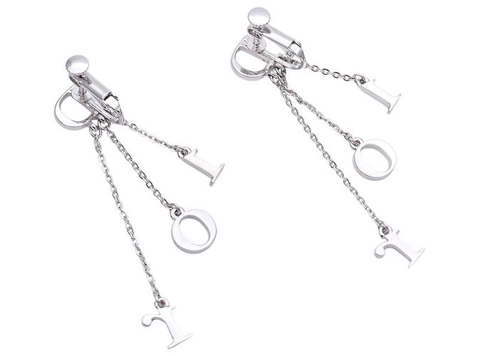 Pendientes de clip Christian Dior Plata - vista 4