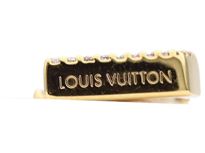 Boucles d'oreilles puces Louis Vuitton Gold Doré - vue 6