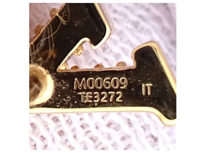 Boucles d'oreilles puces Louis Vuitton Gold Doré - vue 7