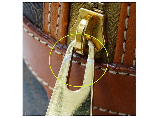 Céline Sac à main Celine en PVC marron - vue 12