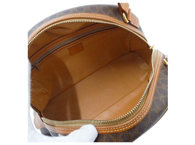 Céline Sac à main Celine en PVC marron - vue 5